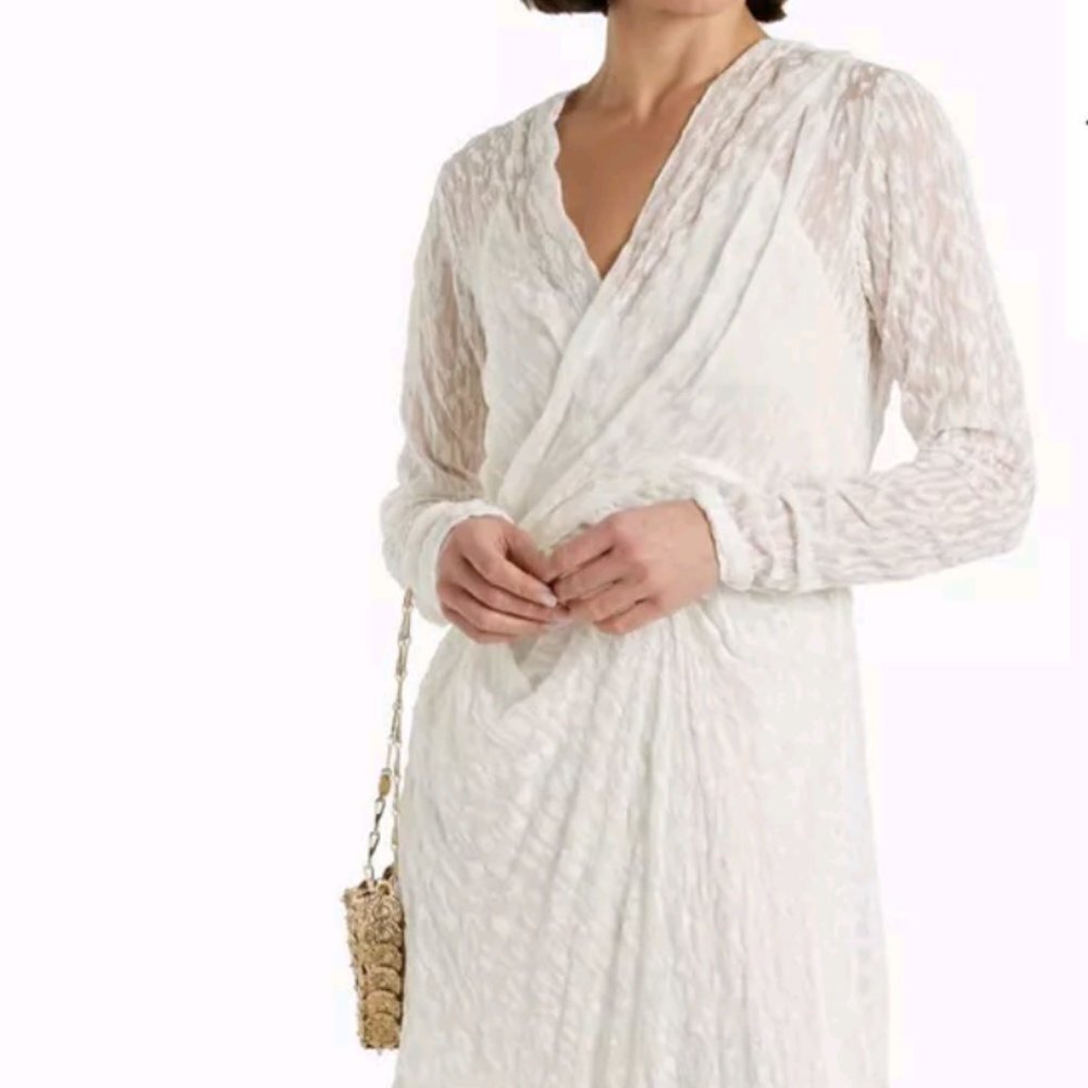 IRO Lexa Silk-Chiffon White Dress Size Small US/4 Fairy Wedding Feminine